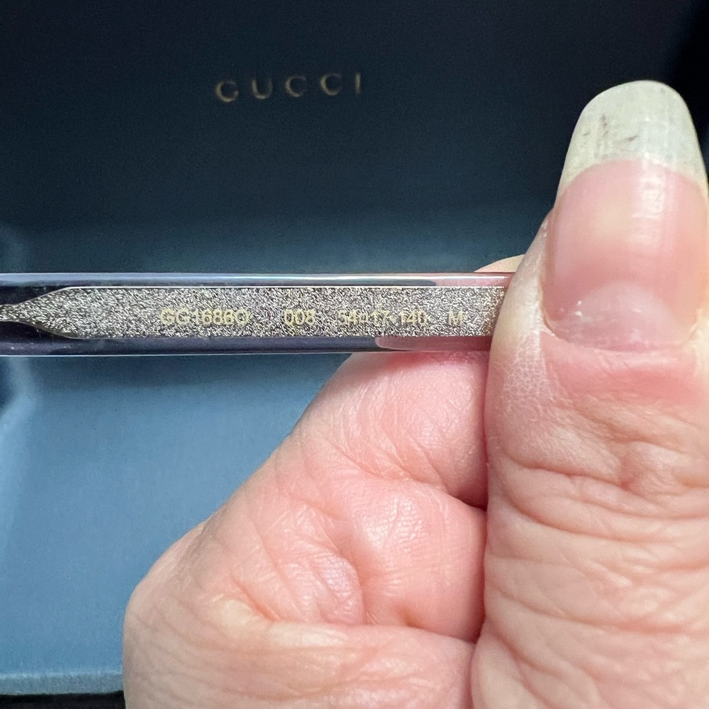 Gucci Transparent Lilac Square Women’s Glasses - Picture 3 of 3